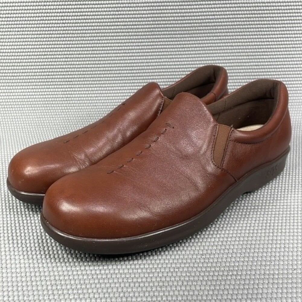 SAS Women's Leather Slip On Comfort Shoes With Tri-Pad Comfort Size 9.5S (Slim) - Picture 3 of 10